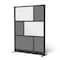Luxor Workflow Modular Wall Room Divider System - Black Frame - 53" x 70" Starter Wall with Whiteboard MW-5370-FWCGB - alternate 1